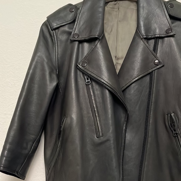 Acne Smith Fringe Main leather jacket - Picture 2 of 9